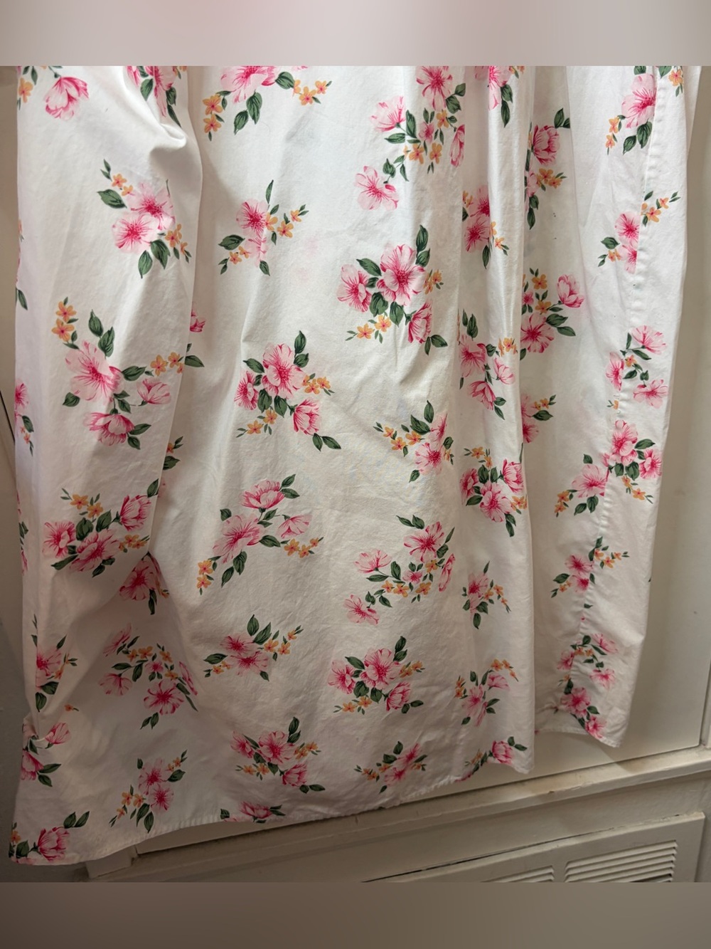 Vintage Schrank Cotton White Floral Cottagecore Midi Length Night Dress Size 10 - Picture 4 of 9